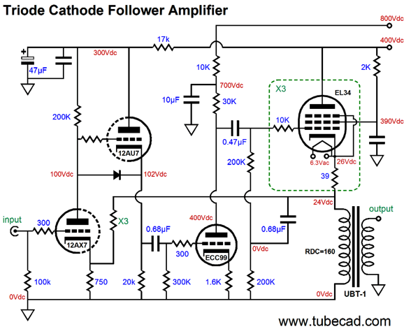 Cathode-Follower& SRPP Power Amplifiers